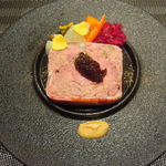Lien - 前菜１：ハンター石井さんの千葉県産青首鴨とフランス産鴨胸肉のミックスパテ
      