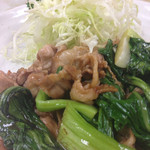 お食事 まるやま - 豚肉とチンゲン菜炒め750円