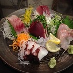 2015年8月：刺し盛り(\1800)…これで1人前です