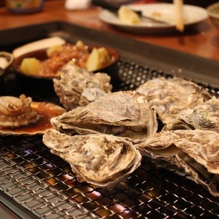 焼き牡蠣食べ放題やっています