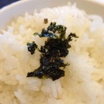 燈 - ご飯に乗りを乗せて