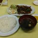 民華 - レバ焼き定食