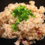 鉄板焼き しん - 特別〆メニューのタコの炊き込みご飯 2015.8撮影
