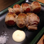 鉄板焼き しん - ミニトマト豚巻き串 2015.8撮影