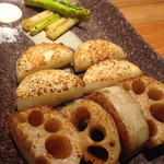 鉄板焼き しん - 野菜焼き 2015.8撮影