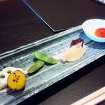 髙はし - 口変わり八寸（ランチ）2015.8.14