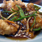 龍門 - 鶏の甘酢あんかけ(黒酢)