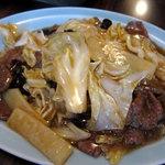 龍門 - 牛肉とキャベツ炒め(醤油)