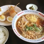 まるたかや - 久しぶりのラーメン、おでんセット！塩味が疲れた身体に染みる！