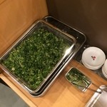 天下一品 - 【2015年04月】ねぎカウンターの「九条ねぎ」です。