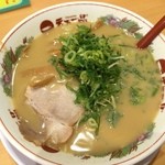 天下一品 - 【2015年04月】こってり、スープ増量、九条ねぎをたっぷり盛ってみた。