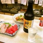 溝畑酒店 - お造りには「冷酒（酔心）」が合う