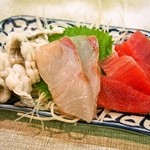 溝畑酒店 - お造り（鱧、カンパチ、マグロ）