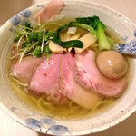 麺処 きなり - 味玉豚肩ロース汐そば（1,050円）