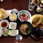 でん助茶屋 - 2015/08 　でん助定食￥2000外税は