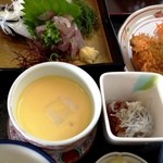 でん助茶屋 - 2015/08 茶わん蒸し、しらすおろし