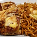 ぼてやん多奈加 - 豚たまハーフ＆えび焼そばハーフ