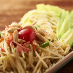 Som Tam / Green papaya salad, a specialty of northeastern Thailand