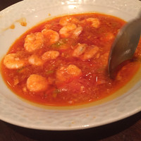 青菜 丸の内ブリックスクエア店 - 海老とトマトのチリソース　〇