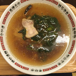 中華菠菜 - 勧められたポパイラーメン。あんかけのホウレンソウ、スープとも美味かった。