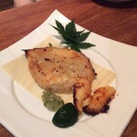 ときずし 山田 - 銀ムツの西京焼き 味付け最高 添えられたワサビの和え物がまたイイ
