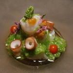 御料理 光安 - 蛸のオクラすり流し