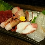 天魚 - お造り盛合せ頂きました。