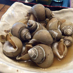 地酒BAR 山新 - H27.08.28 「バイ貝の煮付」 ￥６５０