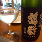 地酒BAR 山新 - H27.08.28 「鶴齢」 (純米吟醸 山田錦) ￥３００