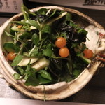 旬菜 おぐら家 - 白神クレソンと水茄子のサラダ