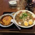 虹橋食堂 - 特製中華そば（+ランチセットの天津飯）