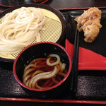 伊予製麺 - ざるうどんと鶏天ぷら