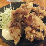 爺爺 - 鶏から揚げ3個300円以後1個50円、6個で450円(2015.8.22)