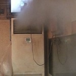 梁山苑 - エアコンはフル回転！！　2015.8