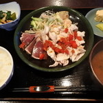 Soul満 - 2015.08 豚冷しゃぶとカツオタタキ、トマトポン酢かけ＠1,000