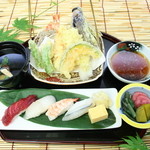 味考 - 天ぷら寿司セット