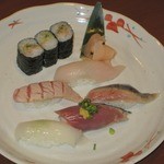 ののじ - 夏の味覚セットの、寿司