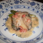 銀座うかい亭 - 鮑岩塩蒸(ブールブラン変形）