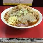 ラーメン 一心 - 辛ラーメン並麺少なめ（ニンニク、アブラ、肉玉)