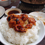 天龍 - 【料理】ホルモン（みそ） on ライス♪