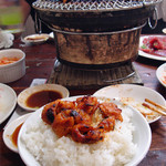 天龍 - 【料理】ホルモン（みそ） on ライス♪