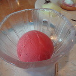 鉄板焼 さざんか - シャーベット（フランボワーズ）