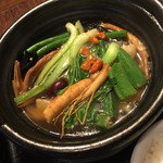 茉莉花 - 朝鮮人参入り旬野菜のポトフ膳☆大きな豚肉がホロホロとお箸で切れるまで煮込んでありました。