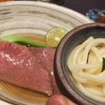 京松蘭はなれ - しゃぶしゃぶに五島うどんを投入♪