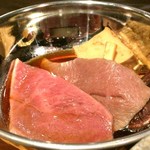 京松蘭はなれ - ミスジの好き焼き