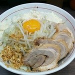 ラーメン二郎 - 小豚　汁なし　チーズダブル→完全にカルボナーラ
