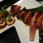 割鮮 吉在門 - 紋甲イカ照り焼きとバター焼き　味比べ