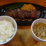 ホンキー トンク - 牛はらみステーキ（ライス・スープ付き、ビッグ２００ｇ・１，４８０円）