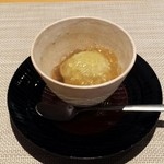 町家懐石　六花 - デザート。ゆずシャーベット。