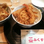 Tendon'Ya Fukusuke - 左：特上。右：天丼。